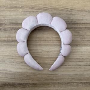 Pink Plush Spa Headband – Bubble Padded